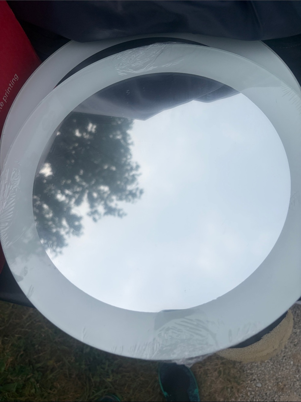 Round LED Vanity Mirror - White Frame